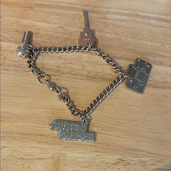 Other - Justin‎ Bieber Silver Charm Bracelet